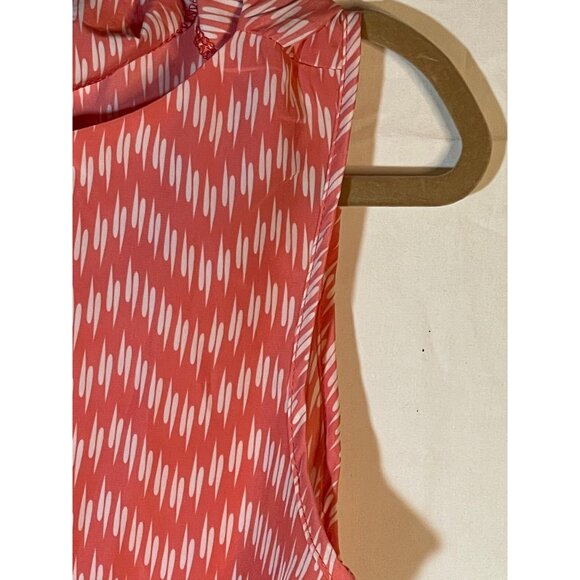 Feathers pink white with green orange blue red design at bottom large READ NEW - Picture 3 of 12